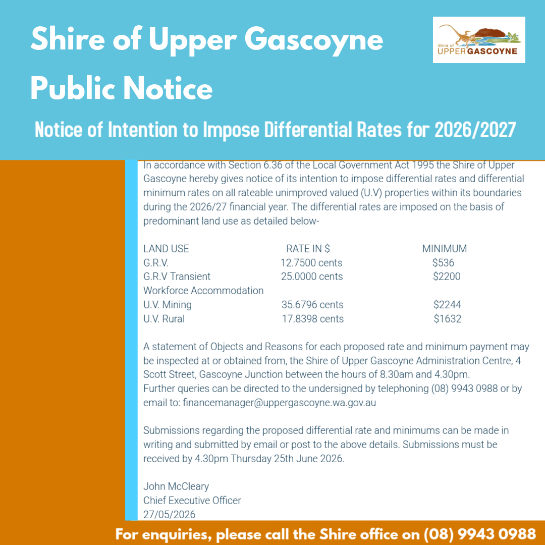 2026-2027 Differential Rate Notice 