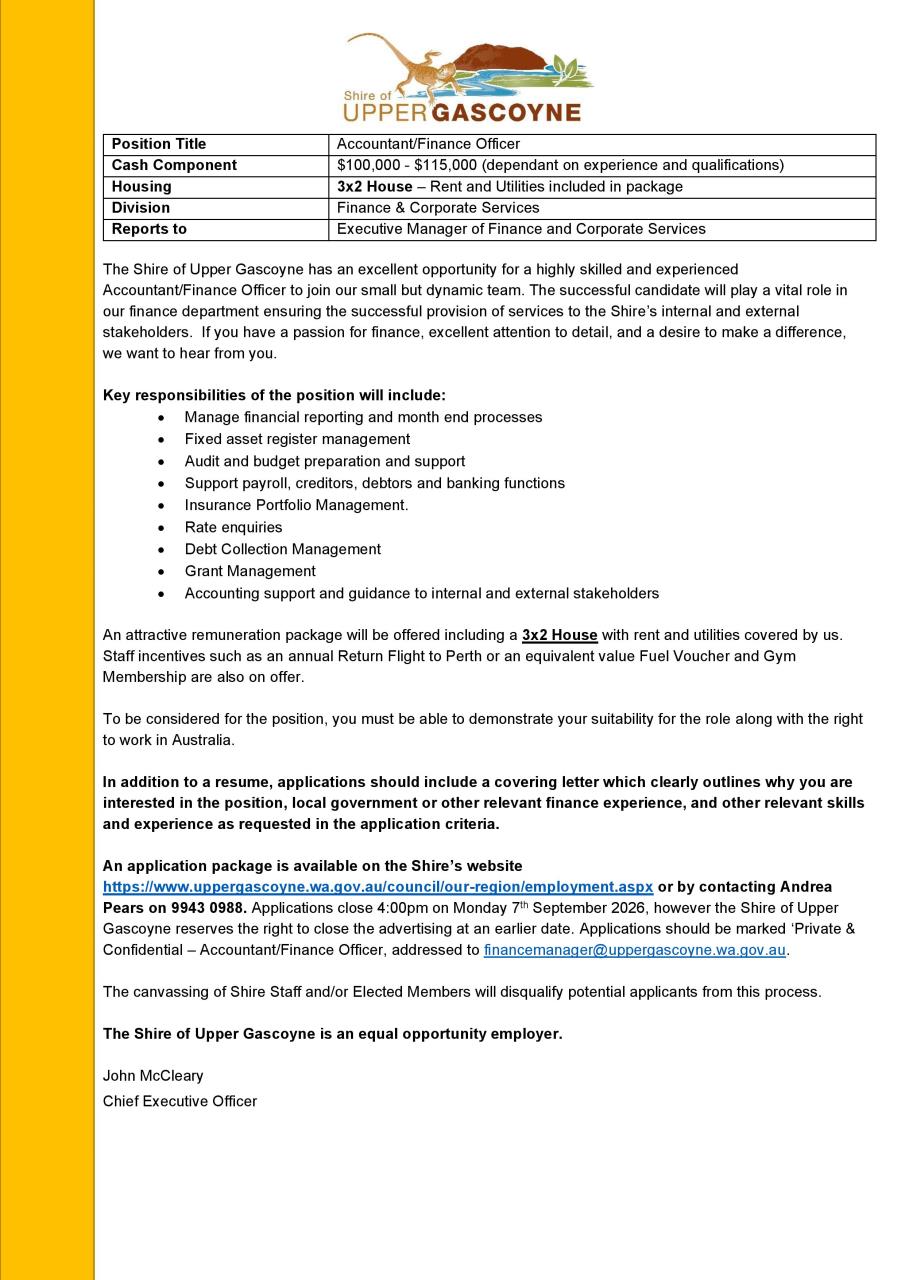 Accountant / Finance Officer 