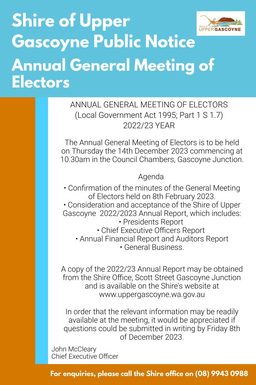 Annual General Meeting of Electors 22/23