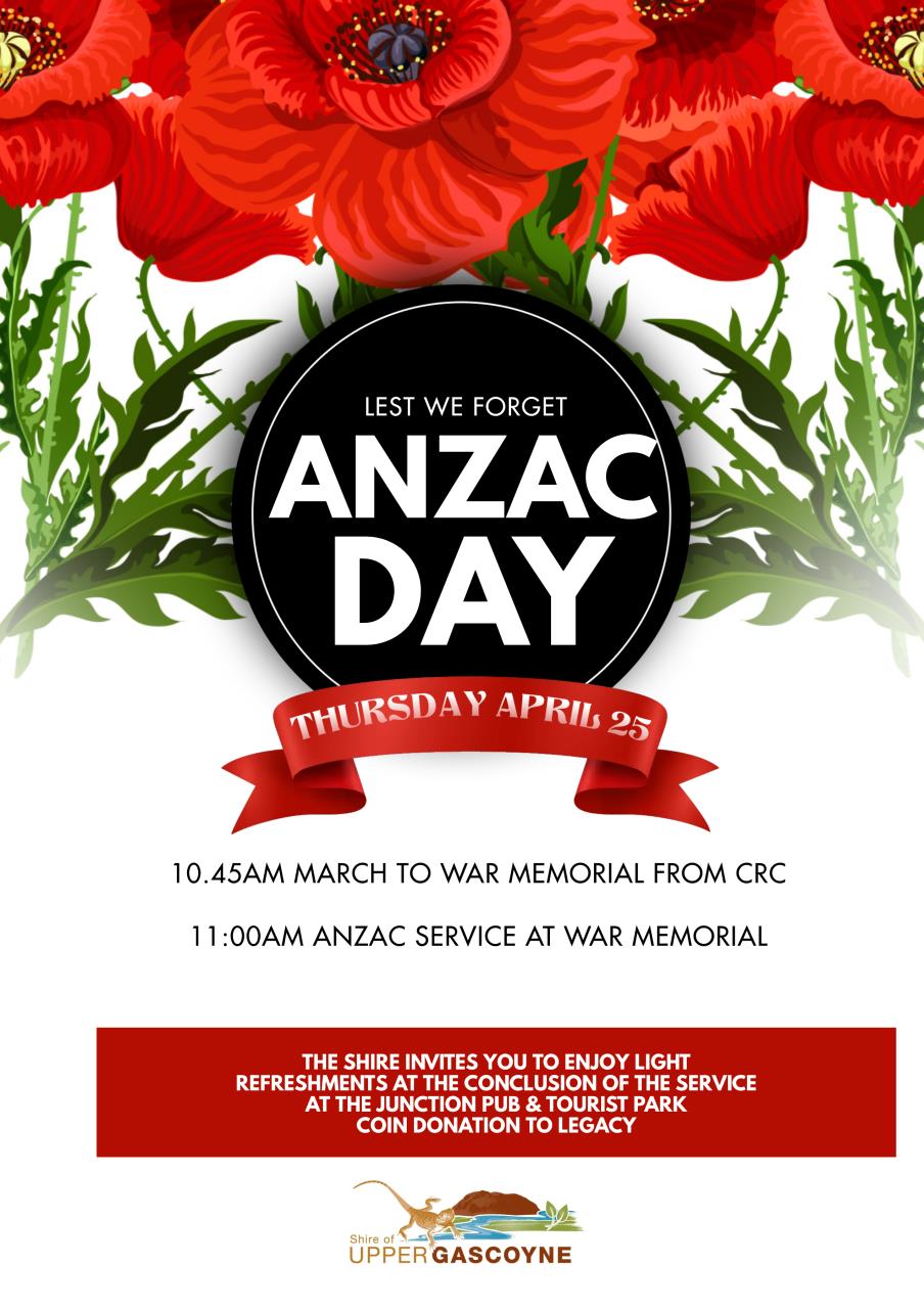 ANZAC Day Service Gascoyne Junction 2024