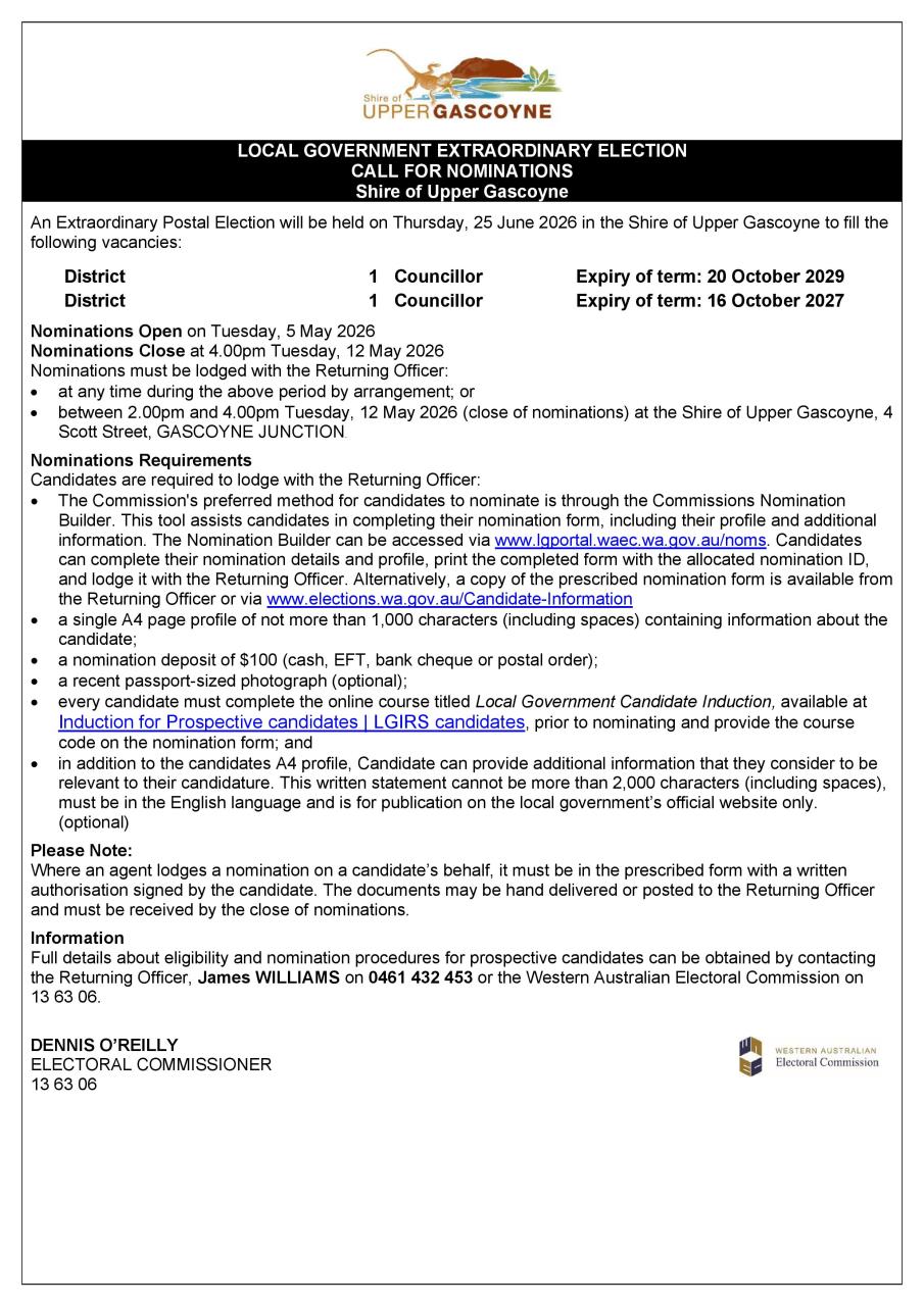 Call for nominations 