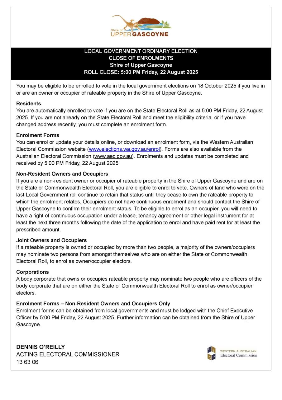 Close of enrolment 