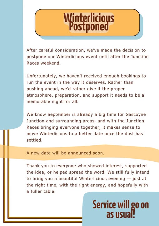 Winterlicious - POSTPONED