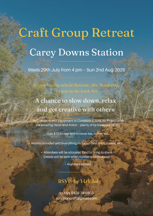 Gascoyne Junction Craft Group Weekend